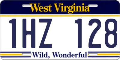 WV license plate 1HZ128