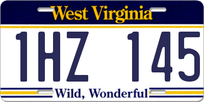 WV license plate 1HZ145