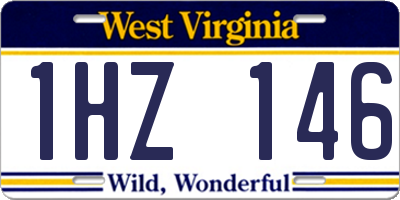 WV license plate 1HZ146