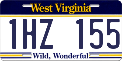 WV license plate 1HZ155