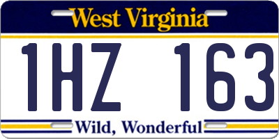 WV license plate 1HZ163