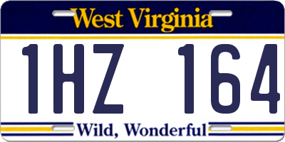 WV license plate 1HZ164