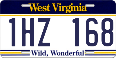 WV license plate 1HZ168