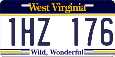 WV license plate 1HZ176