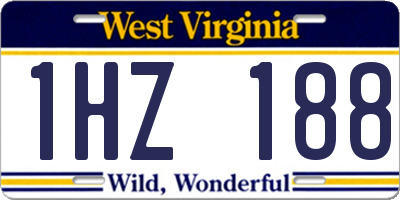 WV license plate 1HZ188