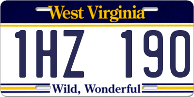WV license plate 1HZ190