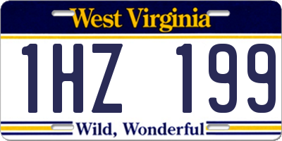 WV license plate 1HZ199