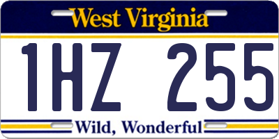 WV license plate 1HZ255