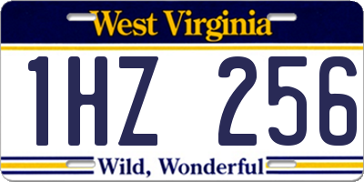 WV license plate 1HZ256