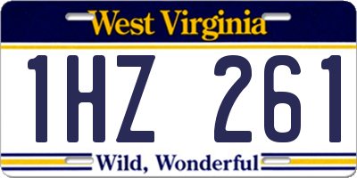 WV license plate 1HZ261