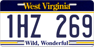 WV license plate 1HZ269