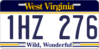 WV license plate 1HZ276