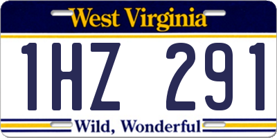 WV license plate 1HZ291