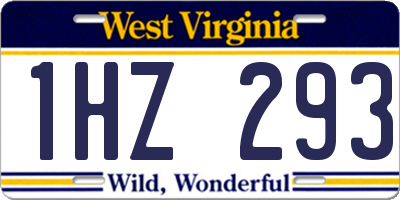 WV license plate 1HZ293
