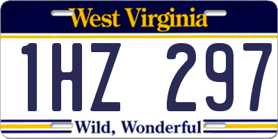 WV license plate 1HZ297