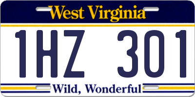 WV license plate 1HZ301
