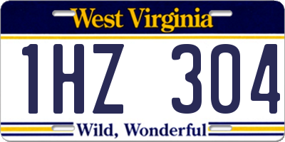WV license plate 1HZ304