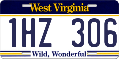 WV license plate 1HZ306