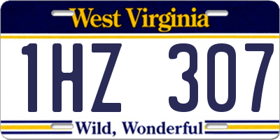 WV license plate 1HZ307