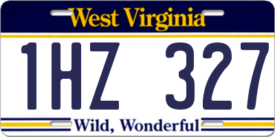 WV license plate 1HZ327