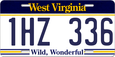 WV license plate 1HZ336