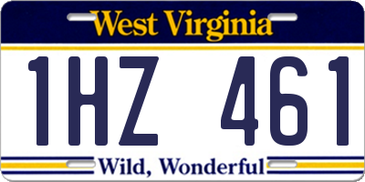 WV license plate 1HZ461