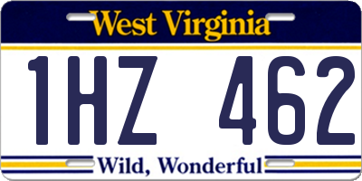 WV license plate 1HZ462