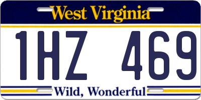 WV license plate 1HZ469