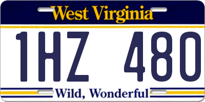 WV license plate 1HZ480