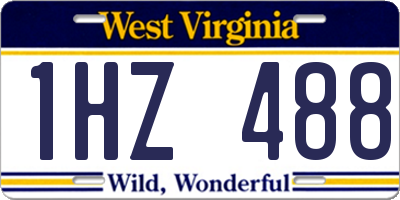 WV license plate 1HZ488