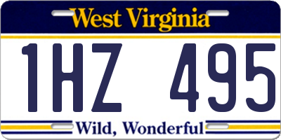 WV license plate 1HZ495