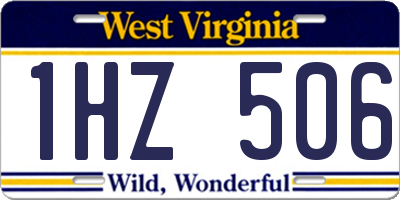 WV license plate 1HZ506