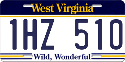 WV license plate 1HZ510