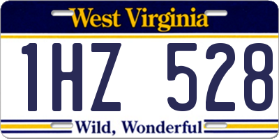 WV license plate 1HZ528