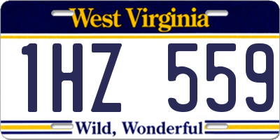 WV license plate 1HZ559