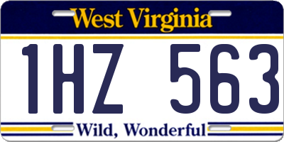 WV license plate 1HZ563