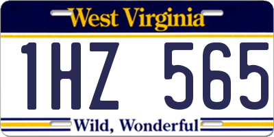 WV license plate 1HZ565