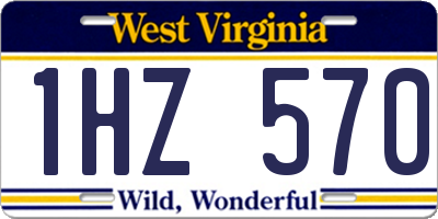 WV license plate 1HZ570