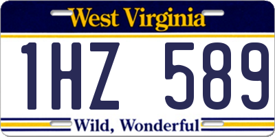 WV license plate 1HZ589