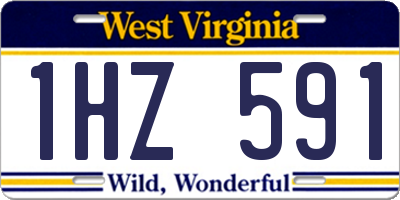 WV license plate 1HZ591