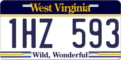 WV license plate 1HZ593