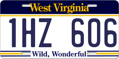 WV license plate 1HZ606