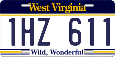 WV license plate 1HZ611