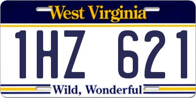 WV license plate 1HZ621