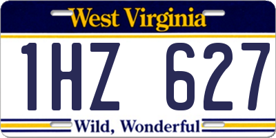 WV license plate 1HZ627