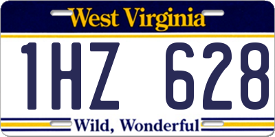WV license plate 1HZ628