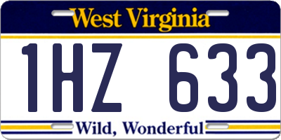 WV license plate 1HZ633