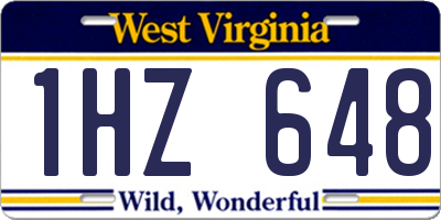 WV license plate 1HZ648