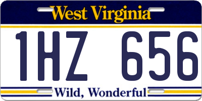 WV license plate 1HZ656