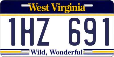 WV license plate 1HZ691